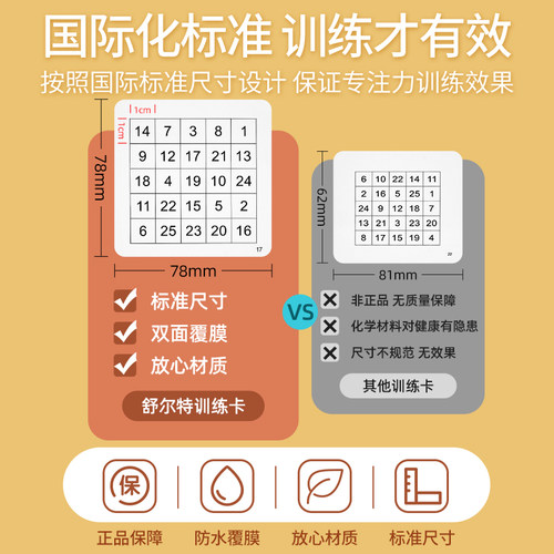 舒尔特方格专注力训练注意力训练卡教具孩子耐心神器小学生玩具 - 图0