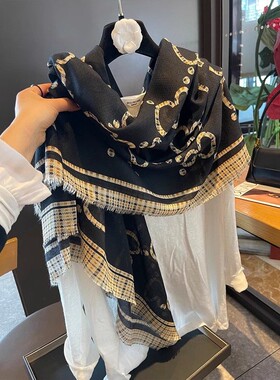 【正品】Coor Koor轻奢高级双c字母披肩春夏防晒丝巾空调房护颈围