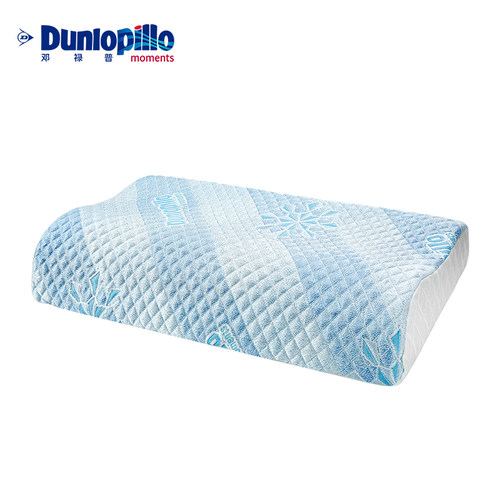 DUNLOPILLO/邓禄普夏季冰凉感乳胶枕护颈枕单人枕头天然橡胶枕芯 - 图1