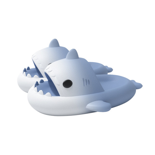 渐变鲨鱼儿童拖鞋男童夏季2024新款室内家居防滑男孩女童宝宝凉拖 - 图0