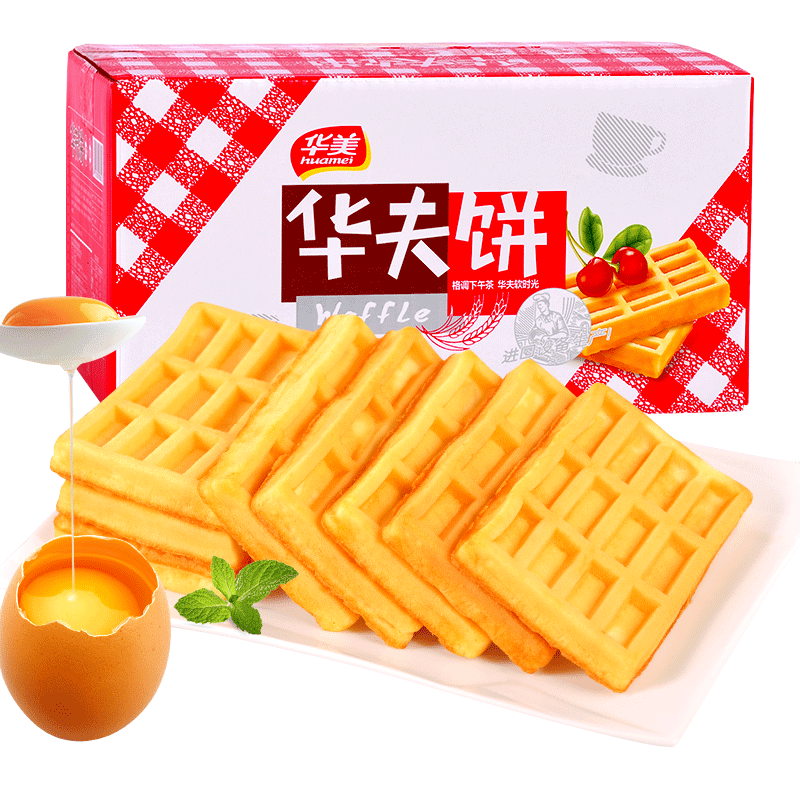 华美1020g华夫饼干 华美欧麦咖西式糕点