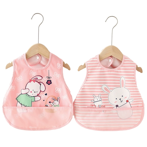 Детский водонепроницаемый летний нагрудник без рукавов, комплект для еды, с карманом, анти-грязь, сзади на завязках