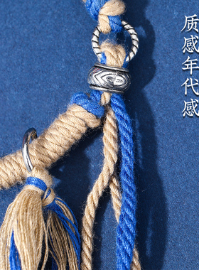 正品朱砂山鬼花钱情侣手链道家八卦令牌本命年平安吊坠项链挂件