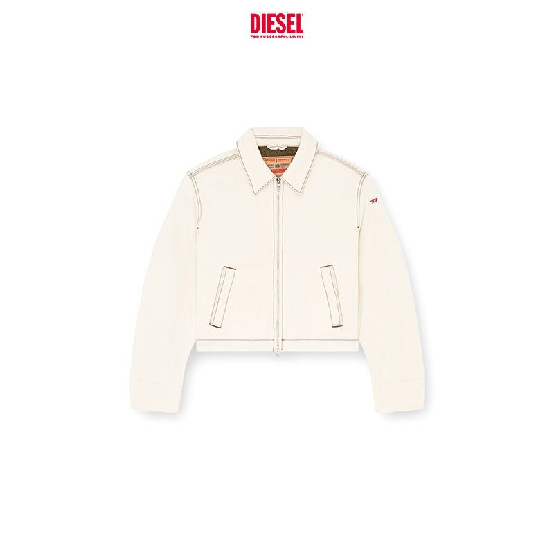 [折扣]DIESEL女士衬衫领巴恩工装风格牛仔夹克外套A134300GRDQ,淘宝优惠券,粉丝福利购,淘宝优惠卷