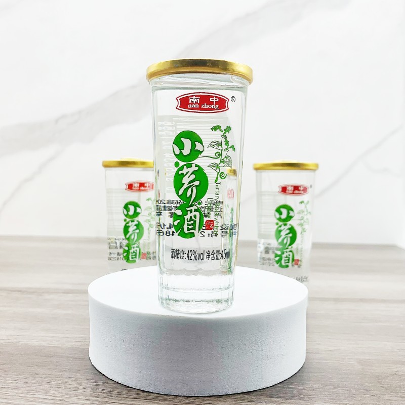 南中小荞酒云南特产荞化香苦荞酒荞花香口杯酒42度45ml×12杯-图1