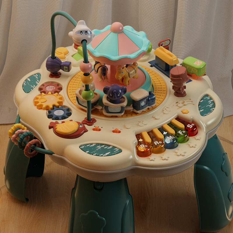 儿童游戏桌一岁宝宝玩具益智婴儿积木桌0男童1男孩生日礼物3周岁2 - 图3