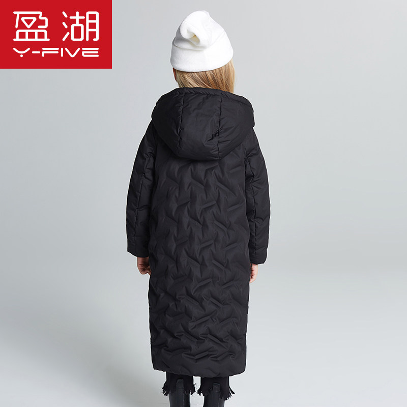 盈湖儿童演出过膝反季加厚羽绒服 盈湖童装羽绒服