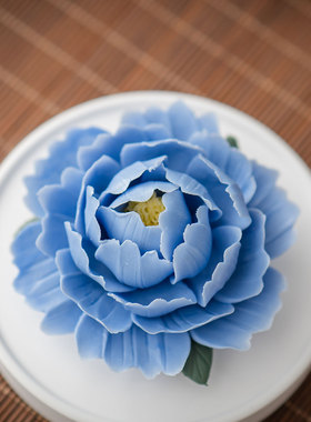 纯手工捏花香薰座摆件陶瓷装饰礼盒套装粗陶品茗杯整套送朋友同事