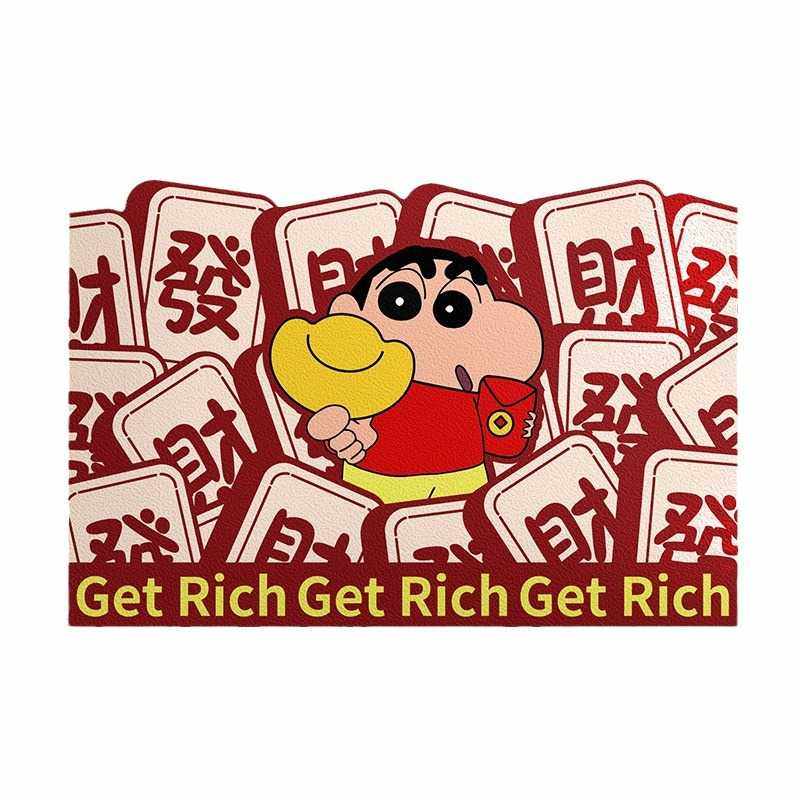 卡通蜡笔小新入户门地垫进门丝圈脚垫玄关门口耐脏可裁剪PVC门垫,淘宝优惠券,粉丝福利购,淘宝优惠卷
