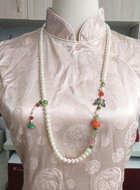 红依珍珠珍珠新中式民族风项链女