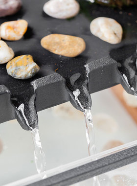 长方形鱼池摆件造景循环水