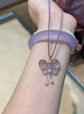 高冰款玉髓蝶恋花女款汉服配饰