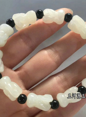 羊脂级手串附证书和田玉