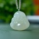 Natural Hetian Jade Qingshui Jade Big Belly Buddha Pendant