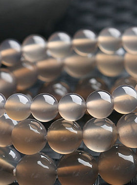 冰种灰玛瑙手链单圈韩版水晶