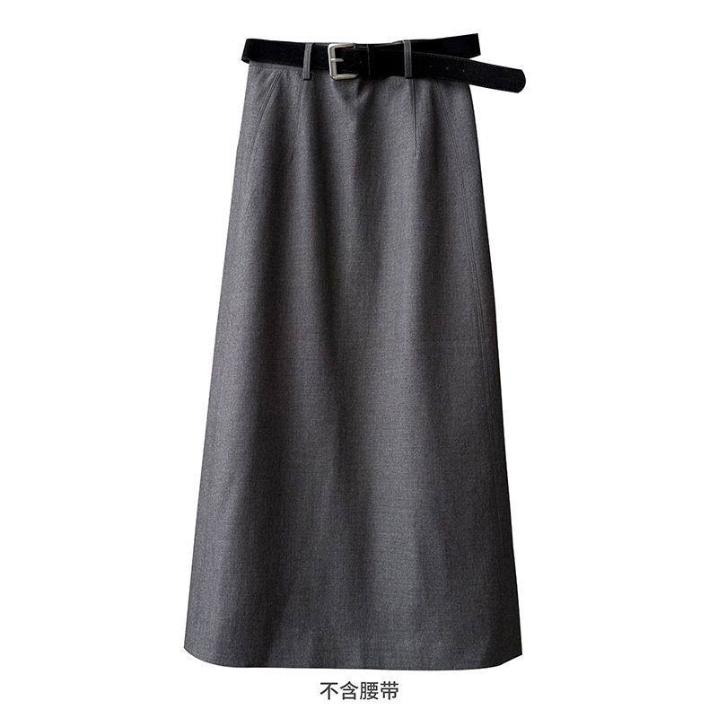 韩系加厚半身裙女秋季气质高腰修身直筒裙A字裙长裙82589强明女装,淘宝优惠券,粉丝福利购,淘宝优惠卷