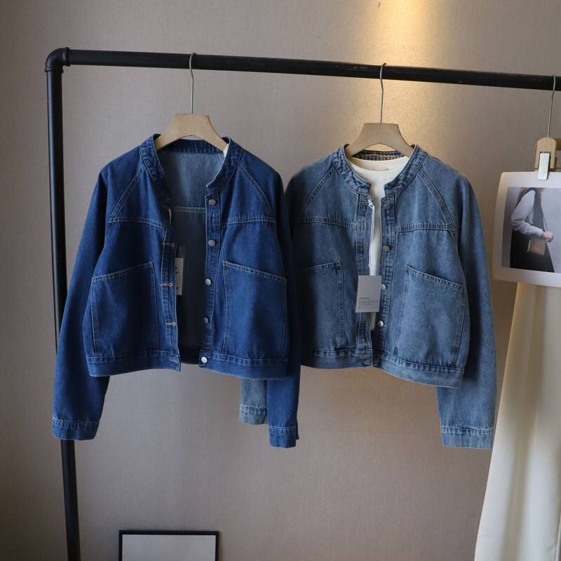 2025新品热销韩版复古时尚休闲百搭早春短款牛仔外套3158强明女装