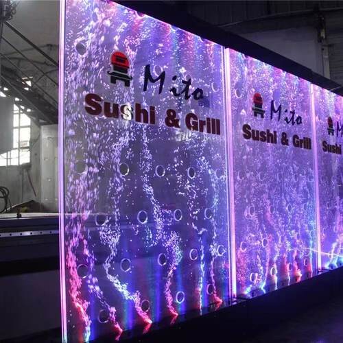 大型水幕墙屏风 水舞气泡水帘 玄关隔断 气泡墙流水墙 - 图2