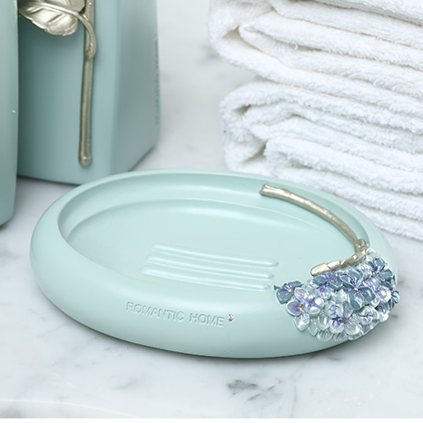 美式卫浴五件套装饰树脂洗漱杯漱口杯浴室收纳牙刷架结婚托盘北欧 - 图2