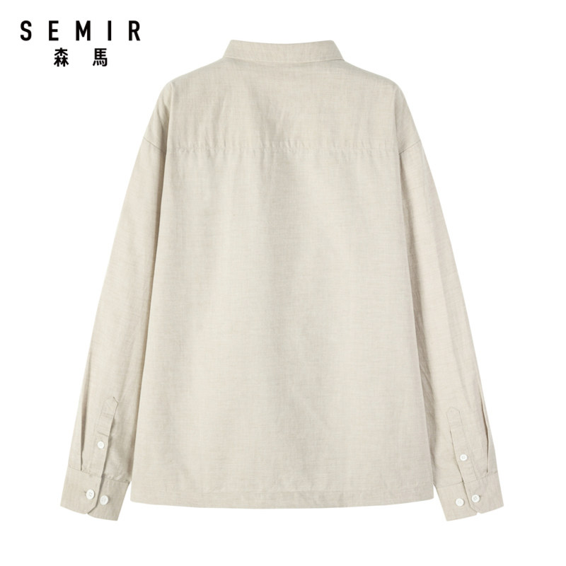森马长袖男2020夏新款潮流慵懒衬衫 森马outlets店衬衫