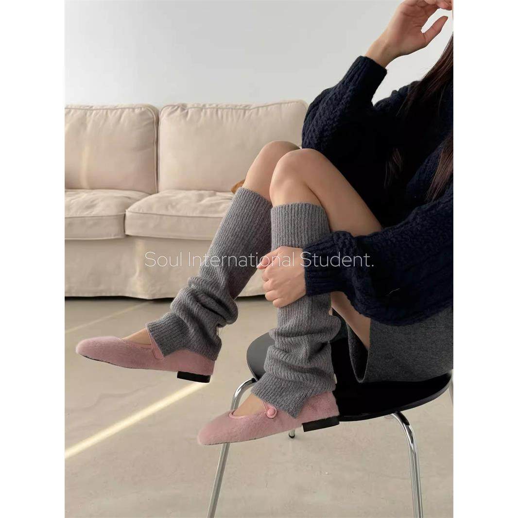 韩国加绒平底毛毛鞋女灰姑娘冬季新款保暖一字带玛丽珍女鞋,淘宝优惠券,粉丝福利购,淘宝优惠卷