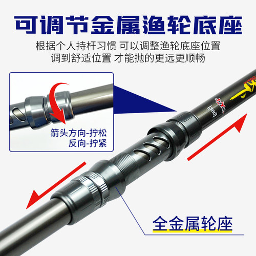 白鲨大物远投竿超轻超硬高碳抛竿海竿钓鲢鳙超远投鱼杆海杆钓鱼竿 - 图1