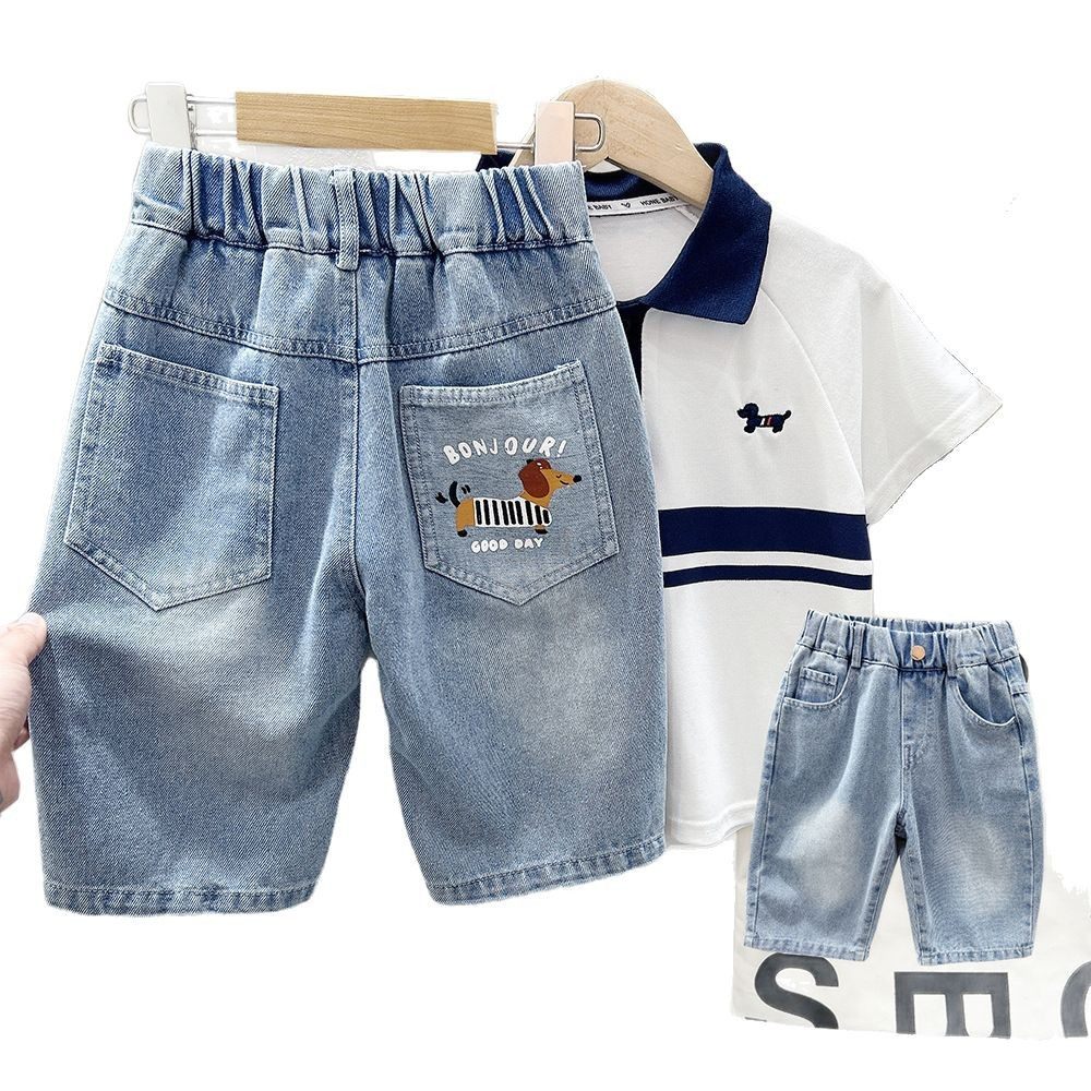 韩版儿童柔软牛仔短裤 2025夏季新品中大男孩子宽松五分中裤薄款,淘宝优惠券,粉丝福利购,淘宝优惠卷