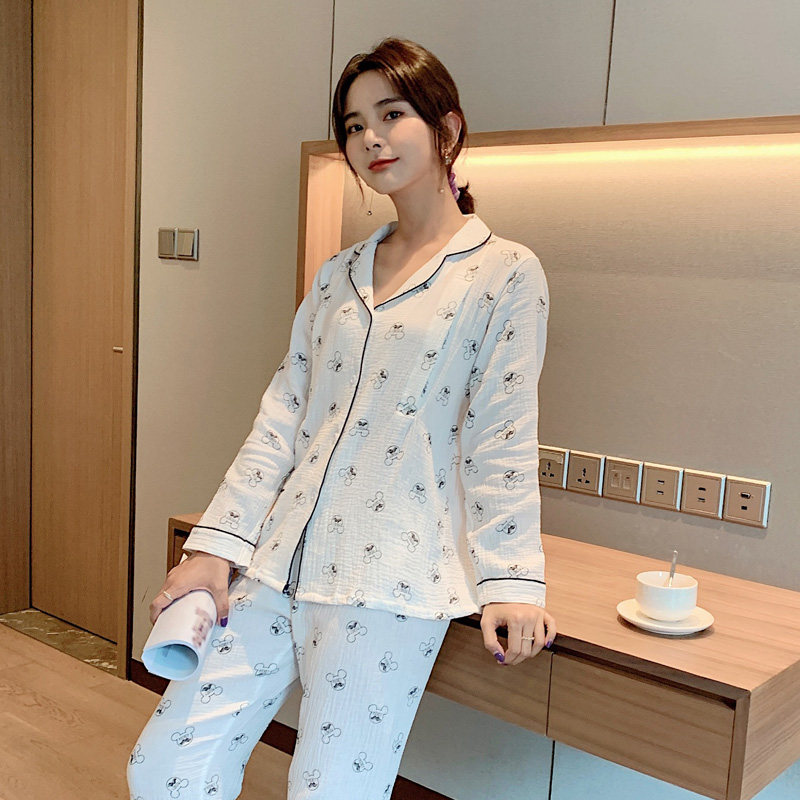 伊茵月子服夏季产后吸汗透气6睡衣 伊茵母婴家居服套装