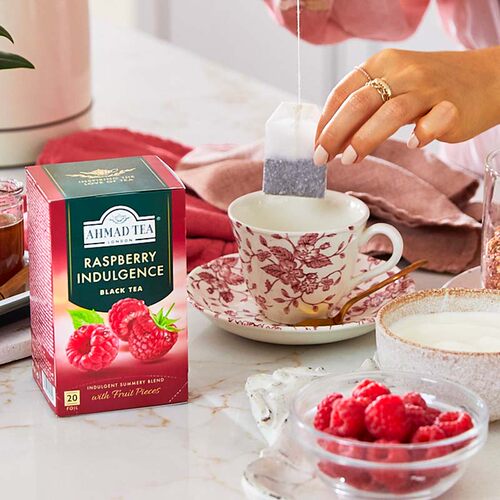AHMAD TEA英国亚曼覆盆子味红茶进口袋泡茶包两盒共40片80g - 图0