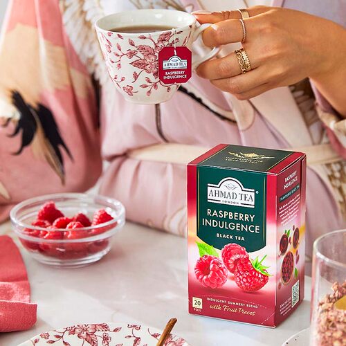 AHMAD TEA英国亚曼覆盆子味红茶进口袋泡茶包两盒共40片80g - 图1