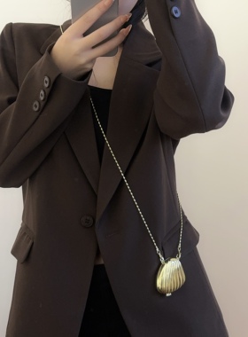 个性简约一款两用贝壳吊坠项链女
