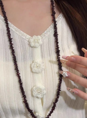 复古串珠女式碎石项链