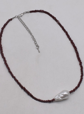 石头串珠女式不规则项链