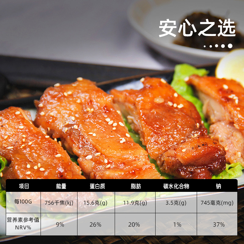 整箱圣农精制腿排1kg*10包 BBQ汉堡鸡腿肉片油炸小吃奥尔良烤腿排 - 图0