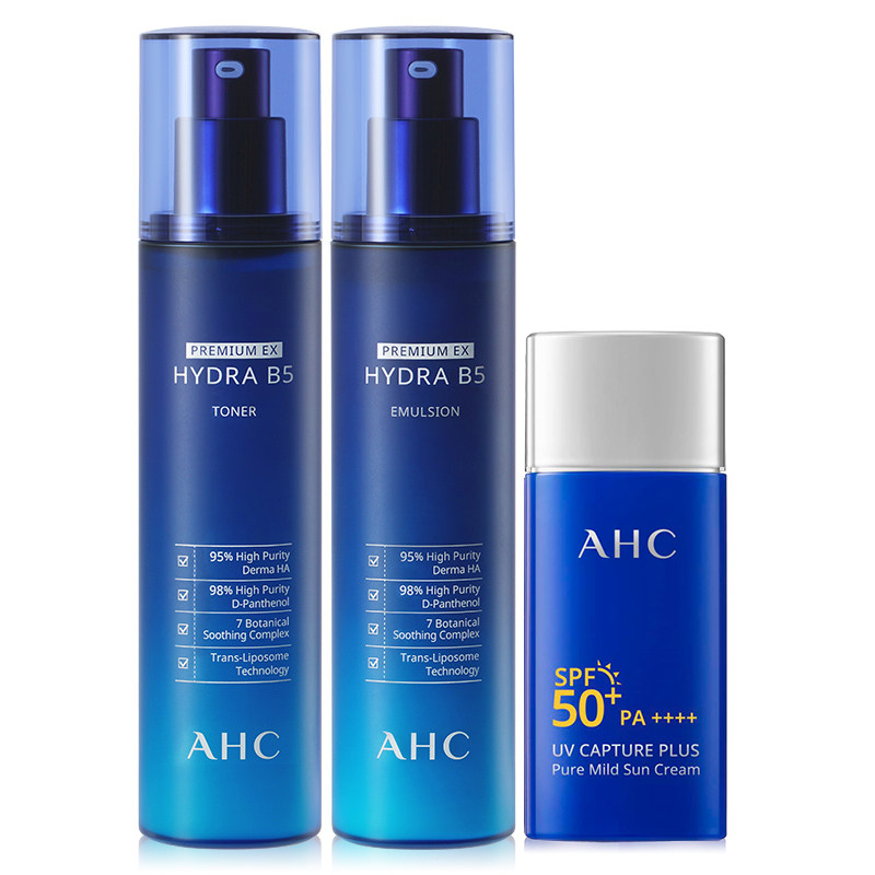 ahc官方旗舰店厚皮水乳b5防晒霜 AHC面部护理套装