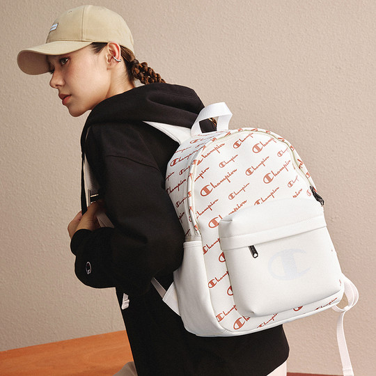 Champion logo American style backpack for men and women