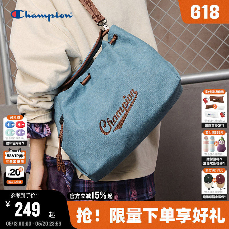Champion冠军单肩包26夏季新款女大容量通勤斜挎包男时尚休闲背包