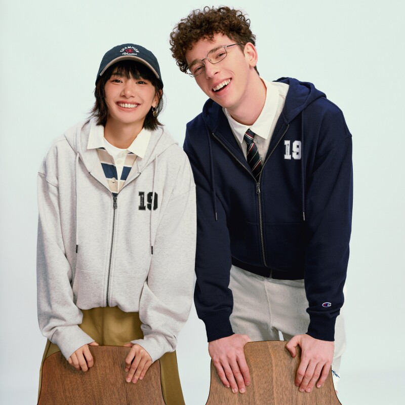 Champion冠军连帽卫衣男2026春季新款学院风拉链开衫外套女美式潮
