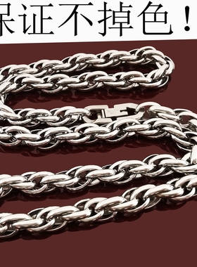 钛钢项链潮男士毛衣链胸链颈链子