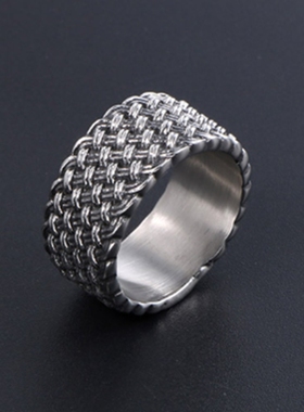 钛钢戒指男士潮人指环自律食指