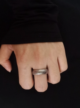 开口戒指钛钢复古小众洗手不用