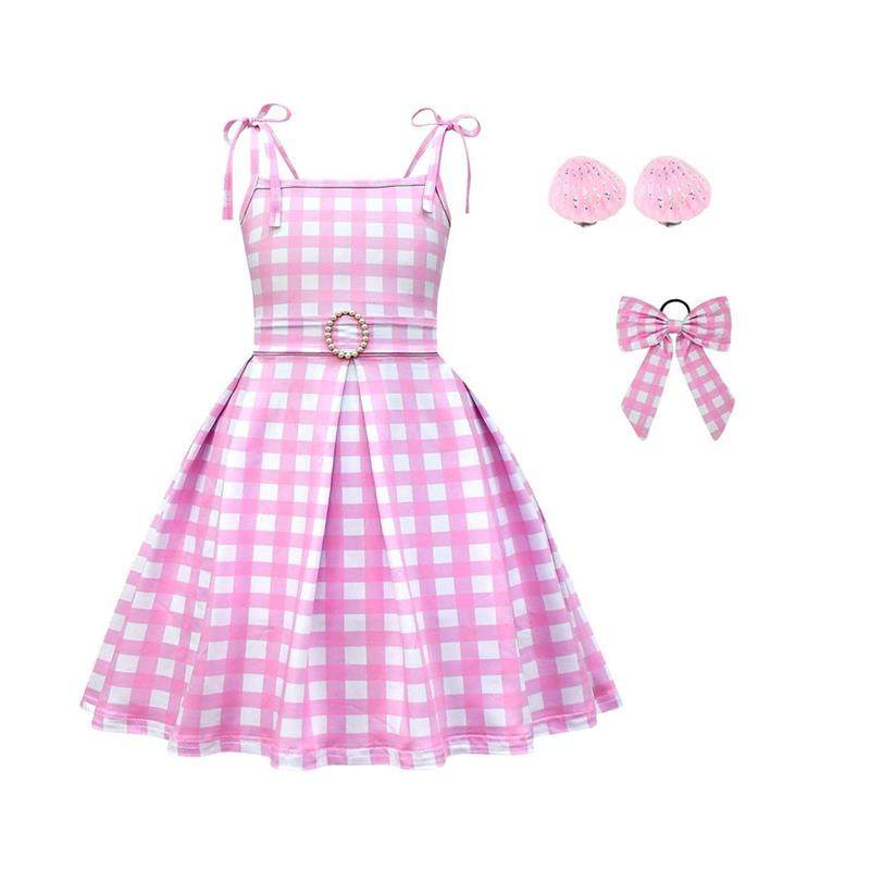 新款儿童绑带蝴蝶结连衣裙 芭比娃娃人物 女童吊带连衣裙 81586,淘宝优惠券,粉丝福利购,淘宝优惠卷