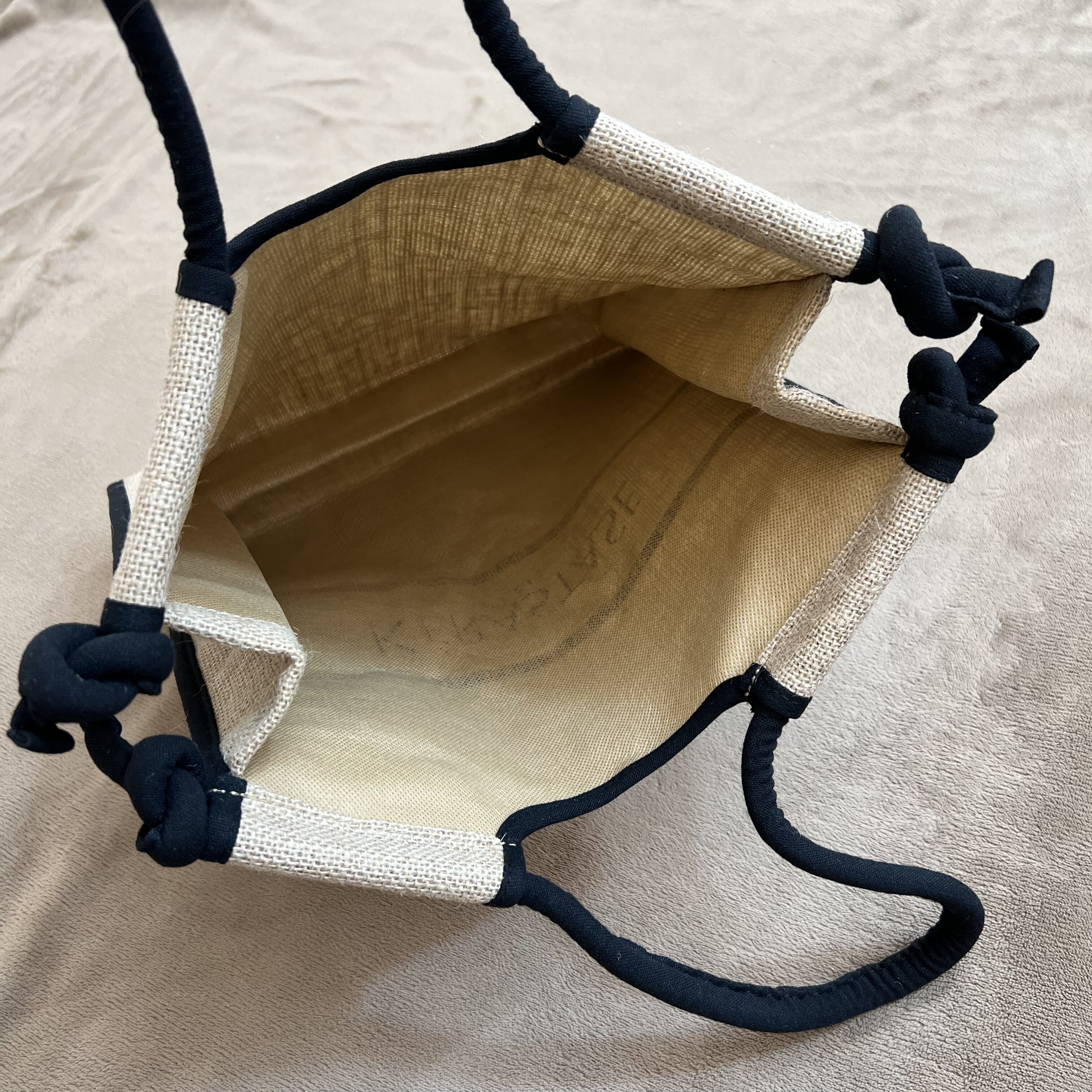 卡诗大容量亚麻沙滩包咖色法式托特包麻布手提袋单肩包收纳袋,淘宝优惠券,粉丝福利购,淘宝优惠卷