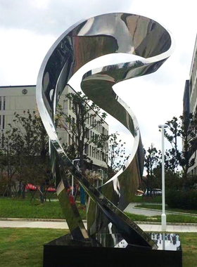 不锈钢铸铜不锈钢镜面抽象雕塑