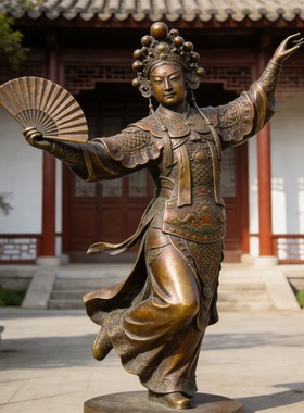 铸铜唱戏人物雕塑定制厂家