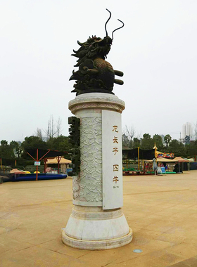 石材铸铜户外园林景观古神兽铜雕