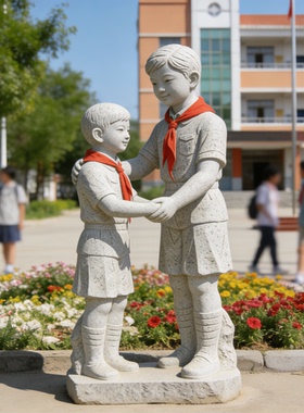 少先队员石雕定制厂家