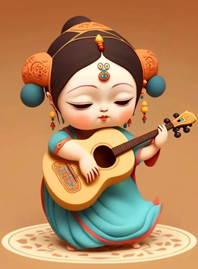 玻璃钢卡通公仔吉祥物摆件