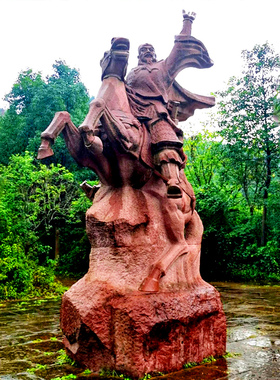 石材铸铜骑马大将军人物雕塑