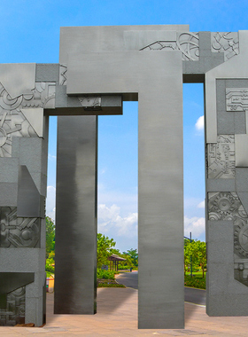 异性浮雕壁画不锈钢石材拼接